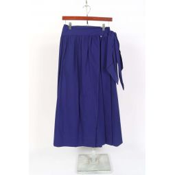 Cotton Poplin Skirt - Sapphire