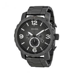 Nate Chronograph Smoke Grey Dial Ion-plated Mens Watch
