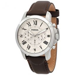Grant Chronograph Brown Leather Mens Watch