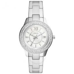 Stella Quartz Crystal White Mother of Pearl Dial Ladies Watch