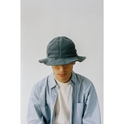 Polar Fleece Military Sun Hat - Charcoal