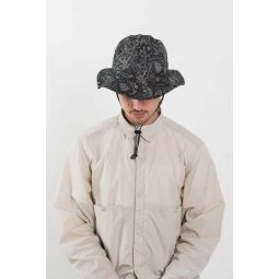 Yoryu Reversible Military Sun Hat - Black/Paisley