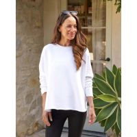 Anna Long-Sleeve Capelet - White
