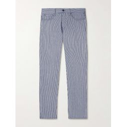 Austin Straight-Leg Striped Cotton Trousers