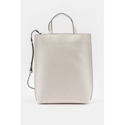 Banner Medium Tote Strap Bag in Egret