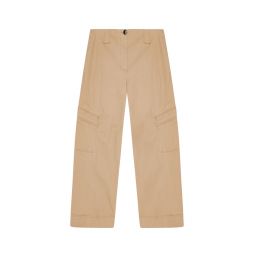 Herringbone Canvas Mid Waist Pants