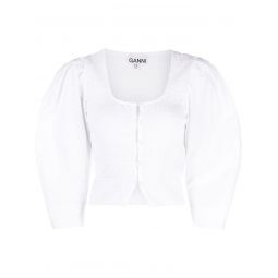 Cotton Poplin Smock Blouse