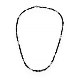 Onyx, Ruby, Sapphire, Aqua Marine Necklace