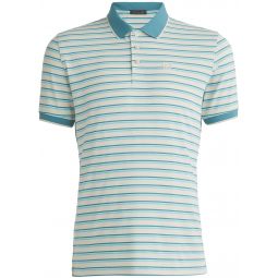 G/FORE Perforated Stripe Banded Sleeve Tech Jersey Golf Polo