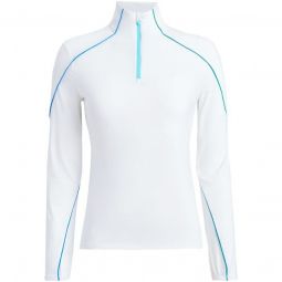 G/FORE Womens Sun Shield Silky Tech Nylon Quarter Zip Layer Golf Top