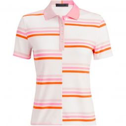 G/FORE Womens Offset Gradient Stripe Tech Jersey Golf Polo