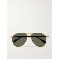 Aviator-Style Gold-Tone and Acetate Sunglasses