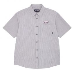 Railroad Stripe Button Down - White