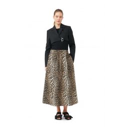 Leopard Printed Elasticated Maxi Skirt