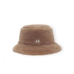Light Grey Fluffy Tech Bucket Hat