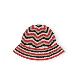 Red Cotton Crochet Bucket Hat