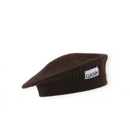 Brown Structured Rib Beret