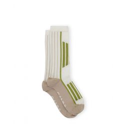 White/Green Sporty Socks