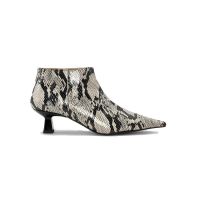 Soft Pointy Crop Boot - Snake