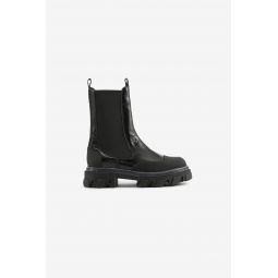 Transp Welt Naplack Cleated Mid Chelsea Boot