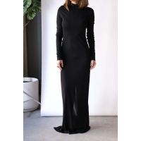 Jersey Highneck Dress - Black