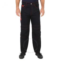 Mens Black Nightmares Ultrawide Denim Trousers, Waist Size 34