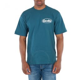 Mens Teal Shop List Cotton T-shirt, Size X-Small
