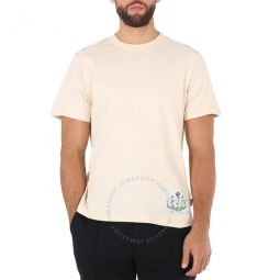 Mens Whitecup Grey Roses Logo-Print T-Shirt, Size Small