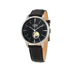 Mens Mulberry Open Heart Leather Black Dial