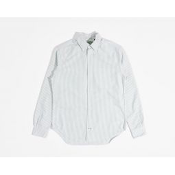 LS Button Down Shirt - Green Oxford Stripe