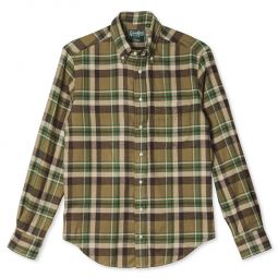 Gitman Vintage Button Down Shirt - Olive Country Plaid Flannel