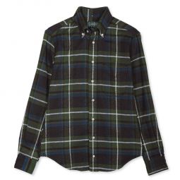 Gitman Vintage Button Down Shirt - Olive Rough Check Flannel