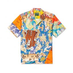 Aloha Quilt Short Sleeve Camp Shirt top - multi