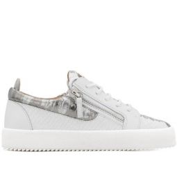 Gail Metallic Low Top Sneaker - White/Silver