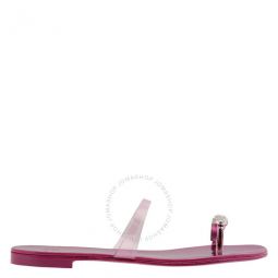 Ring Plexi Slip-On Flat Sandals, Brand Size 35 ( US Size 5 )