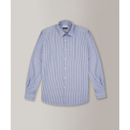 Regular-fit striped Oxford cotton shirt