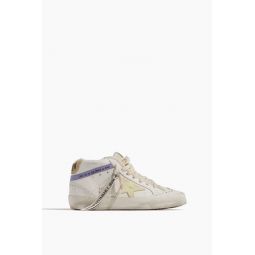 Mid Star Sneaker in White/Beige/Light Yellow/Light Purple