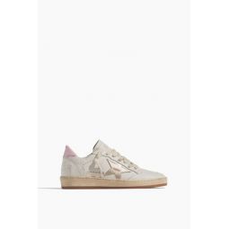 Ball Star Sneaker in White/Platinum/Orchid Pink