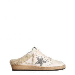 Ballstar Shearling Sabot shoes - White/Silver/Beige