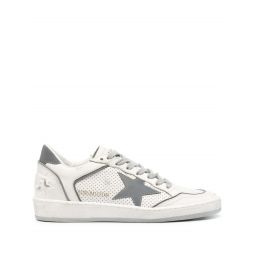 Ball Star Double Quarter Perforated Leather sneakers - White/Silver