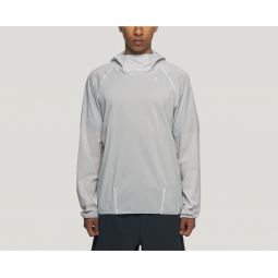 Pullover Floating Wind Shell Hoodie sweater - Ice Grey