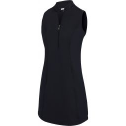 Greg Norman Womens Tech Warp-Knit Sleeveless Zip Golf Dress