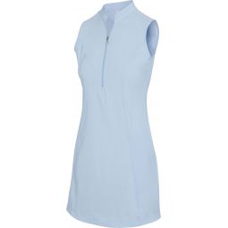 Greg Norman Womens Tech Warp-Knit Sleeveless Zip Golf Dress