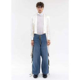 IVORY SATIN TAILS IVORY Trousers - Multi
