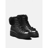 Vintage Leather Nettie Hiker Boot - Black