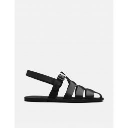 Quincy Leather Sandal - Black