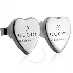 Heart earrings with trademark in Sterling Silver
