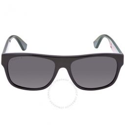 Polarized Grey Rectangular Mens Sunglasses