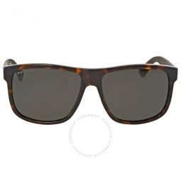 Polarized Grey Square Mens Sunglasses