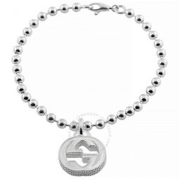 Ladies Interlocking GG Charm Bracelet, Size 20